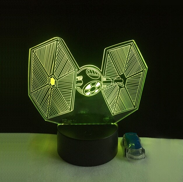 3D LED Night Light Star Wars Vader Tie Fighter Lamp