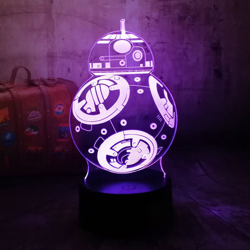 Hot 3D Star Wars Robot BB-8  LED Night Light Lamp