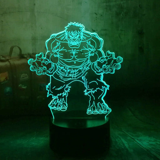 Marvel The Avengers Superhero Minifigures The Hulk 3D LED RGB 7 Color Change Light Lamp Boy Kid Gift