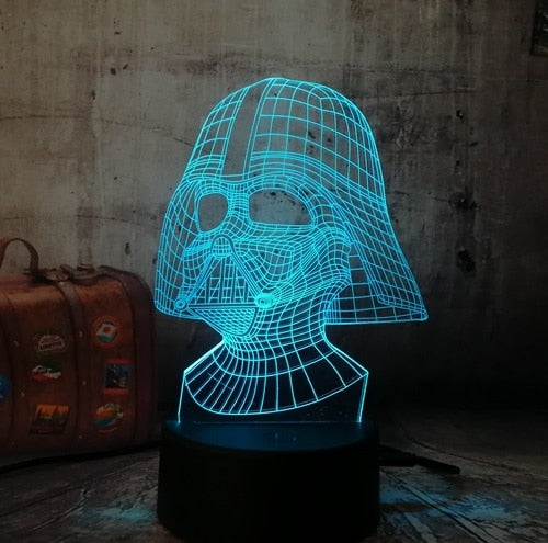 Amroe Star War figure Darth Vader 3D Led Night Light Lamp