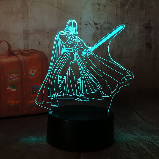 3D RGB LED Night Light Cool Star Wars Darth Vader Lamp