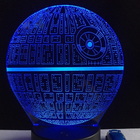 Star Wars Death Star 3D RGB LED Night Light Lamp