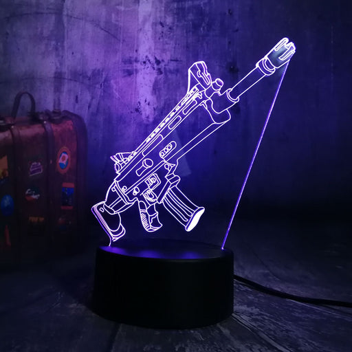 l Battle Royale Game PUBG TPS SCAR-L Rifle LED Night Light Lamp
