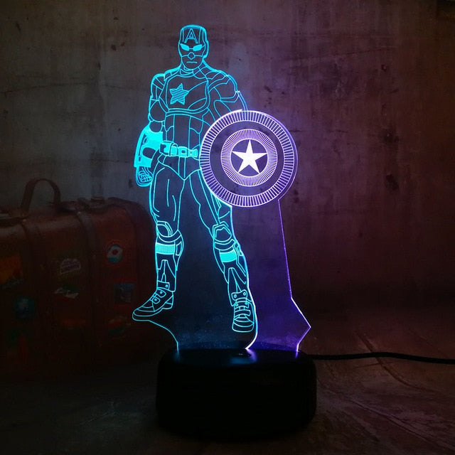 Marvel Captain America RGB LED Night Light Lamp