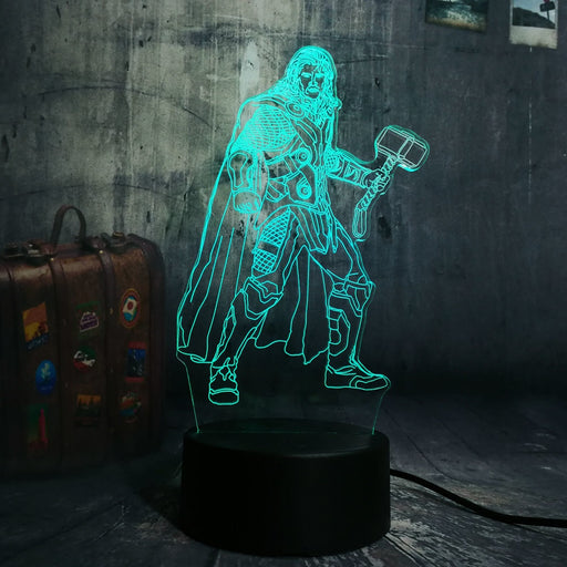 Marvel Thor Cool Super Hero RGB 3D LED Night Light Lamp