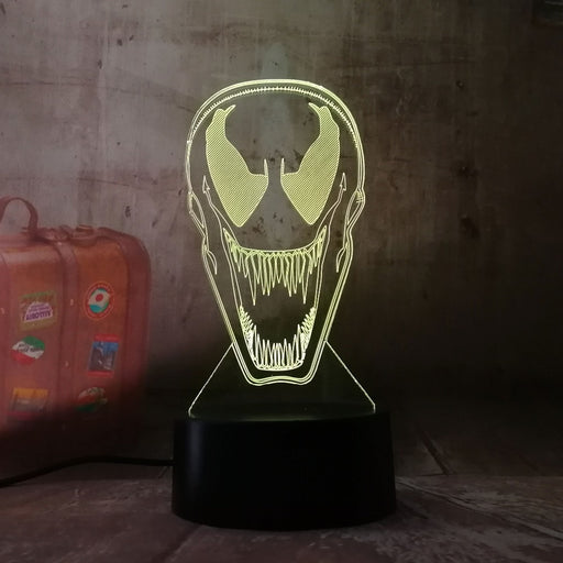 DC Venom Spider Man Cool 7 Color Change  Lamp 3D RGB LED