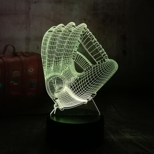 3D Baseball Glove  LED Night Light Lamp