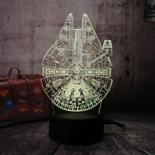 Star Wars Millennium Falcon 3D LED RGB Night Light Lamp
