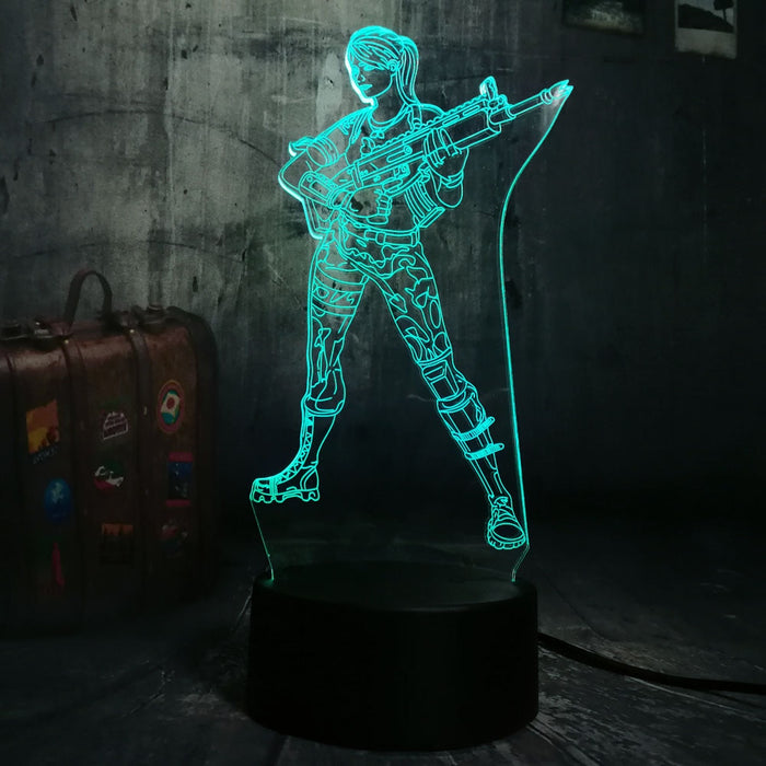 Battle Royale Game TPS Character LED Night Light Lamp
