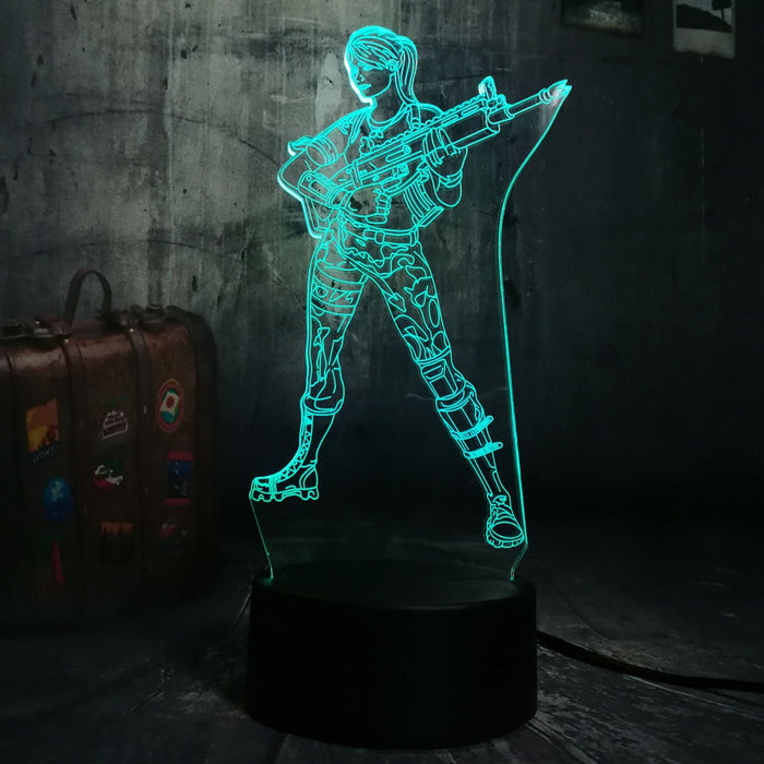Battle Royale Game TPS Character LED Night Light Lamp
