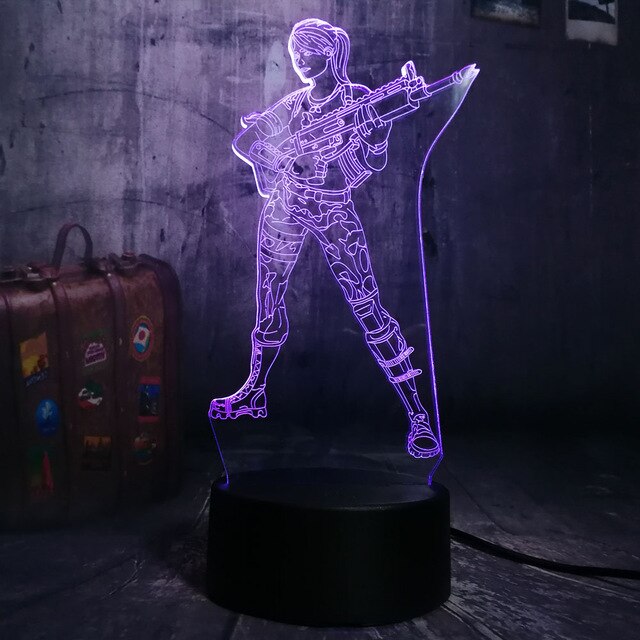 Battle Royale Game TPS Character LED Night Light Lamp
