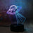 Cartoon Cute UFO Alien Spacecraft Acrylic 3D LED RGB Night Light Lamp