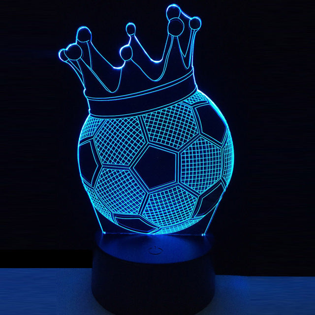 3D LED Night Lights Football Imperial Lamp