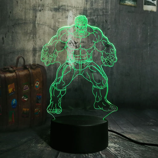The Hulk The Avenger Cool Super Hero RGB 3D LED Night Light Lamp