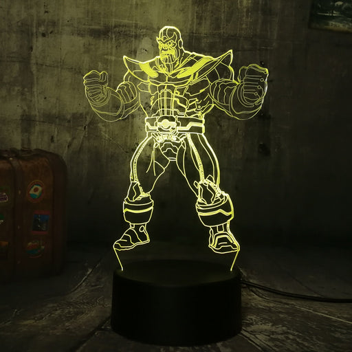 Marvel The Avengers Big Villain Thanos 3D LED RGB 7 Color Change Night Light Lamp