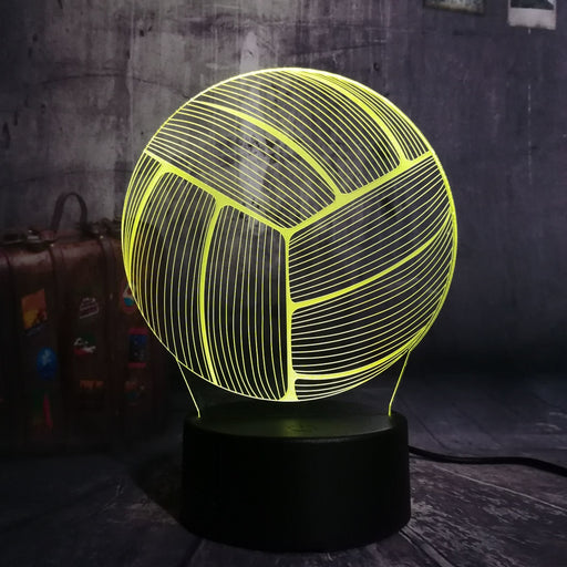 Sports Volleyball 3D RGB LED Night Light Lamp