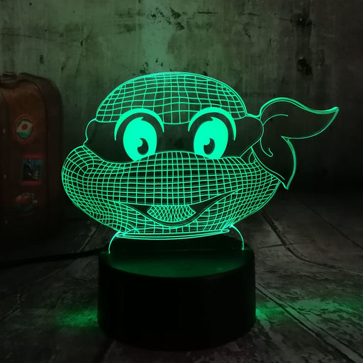Figure Teenage Mutant Ninja Turtles Modern Atmosphere 3D Visual Lamp Night Light LED