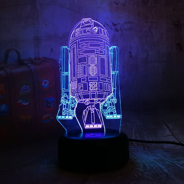 Star Wars R2D2 Warship 3D Lava Night Light Lamp