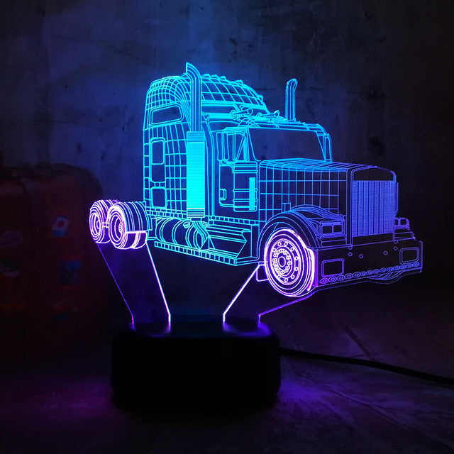 Transformers Autobots Optimus Prime Acrylic 3D LED RGB Night Light Lamp