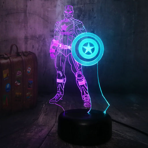 Marvel Captain America RGB LED Night Light Lamp