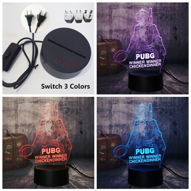 PUBG Winner TPS LED Night Light Lamp