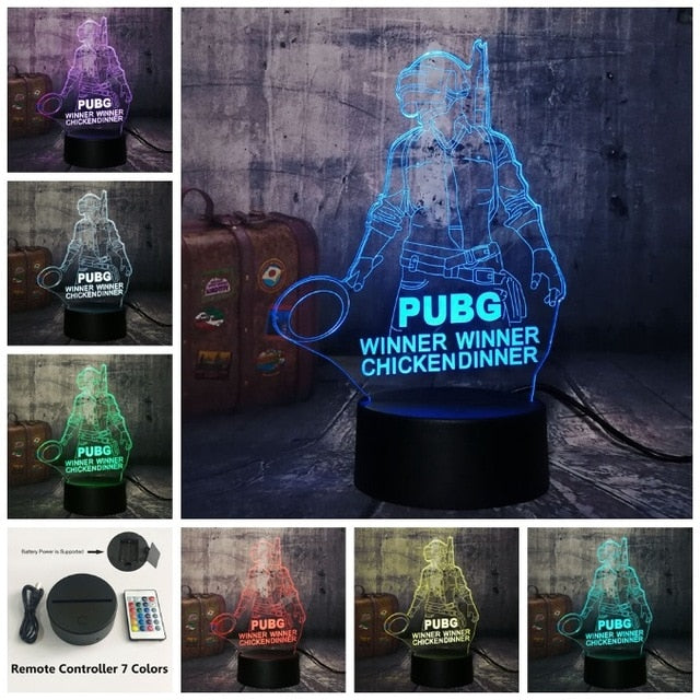 PUBG Winner TPS LED Night Light Lamp