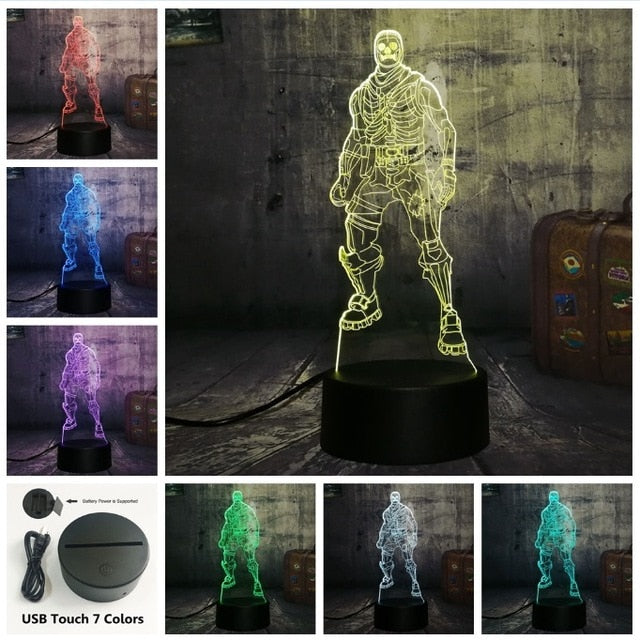 Battle Royale Game TPS Parachute Night Light Lamp