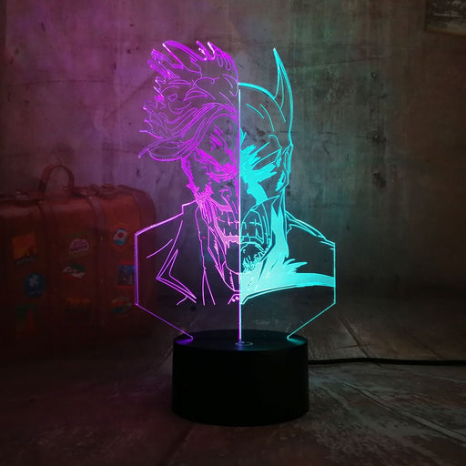 Cool Comic DC Batman and Clown 3D LED RGB Lamp