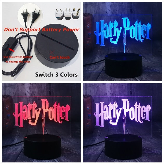 Harry Potter Movie Character Ron Weasley 3D LED Night Light Lamp