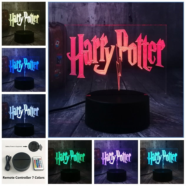 Lampe LED 3D Harry Potter