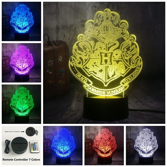 Harry Potter 3D LED 7 Color Change Night Light Lamp