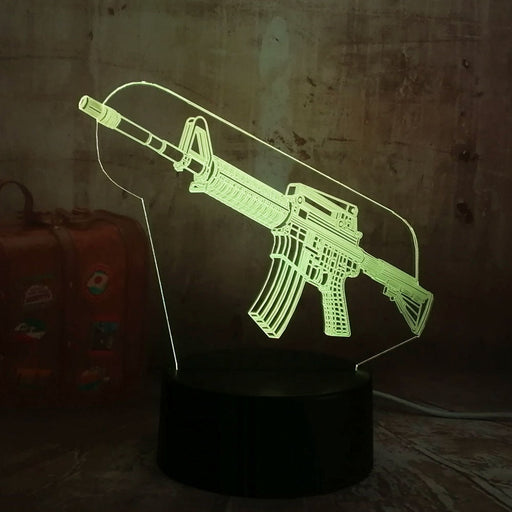 3D LED Night Light PUBG Submachine Gun M416 Lamp