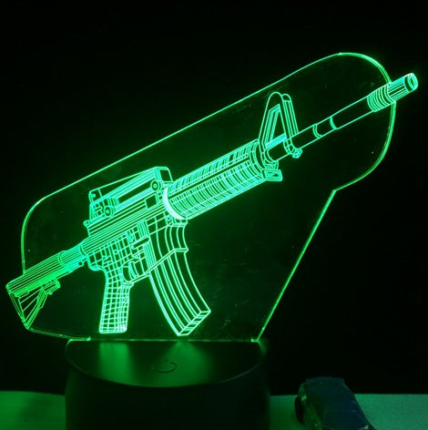 3D LED Night Light PUBG Submachine Gun M416 Lamp