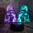 Anime Uchiha Sasuke Uzumaki Naruto Mixed Dual Colors 3D LED Night Light Lamp