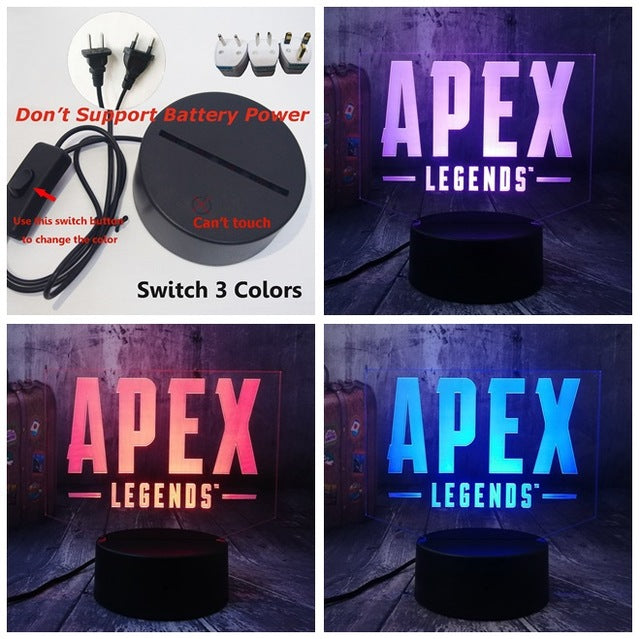 Apex Legends Battle Royale Game Night Light 3D LED Lamp