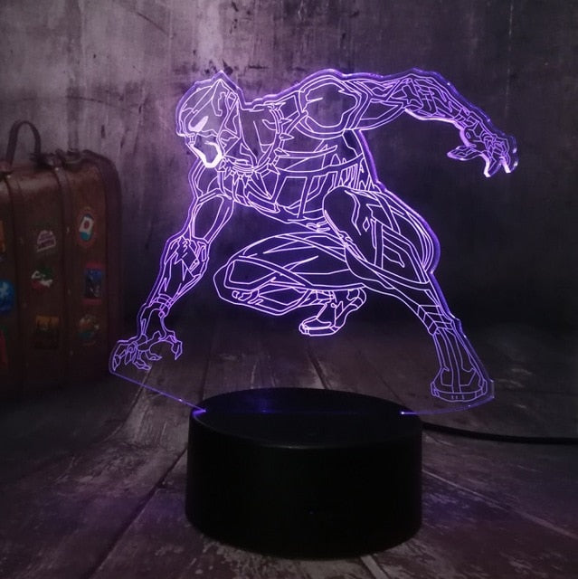 Marvel Black Panther The Avengers Cool 3D LED Night Light Lamp